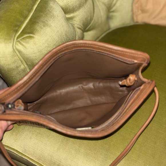 FENDI Shoulder Bag Intre Braided Leather Brown Authentic - Picture 6 of 11